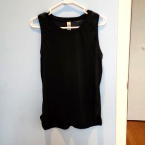 Large black workout tank, with cute mesh detail cut out